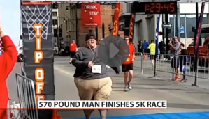 Inspiring Story: 500+ Pound Man Finishes First 5K Race