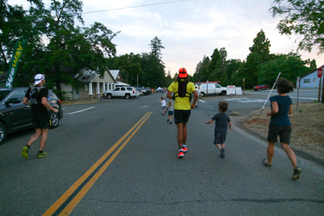 A major highlight from the day running with my kids out of Forest Hill.  They don't get to come to most of my races and I really enjoyed seeing them out there.  Big props to my wife for all the effort it took the other 23 hrs 58 mins of that day! Photo - Alyssa Henry
