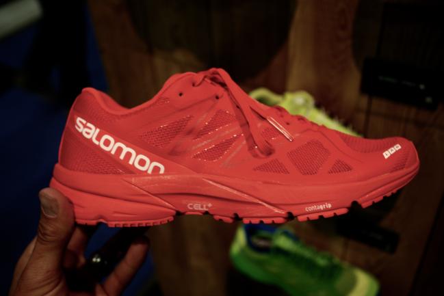 Salomon S-Lab Sonic which is a slightly updated S-Lab X-Series that, in a somewhat surprise move, has Salomon removing speed laces in favor of good old regular laces (I guess I'm not the only one!). This upper is very light and airy in person.