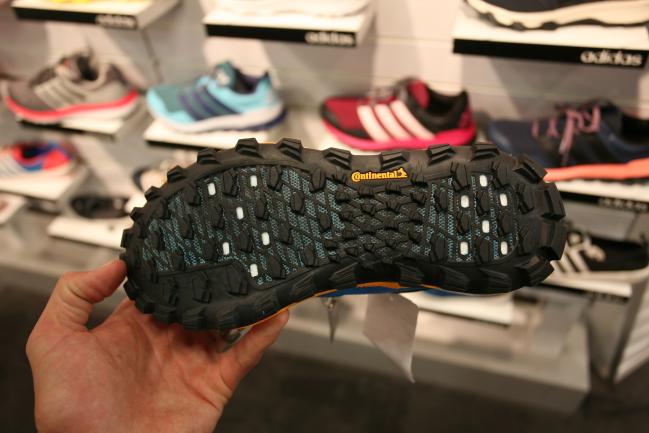 Great outsole design as usual with adidas/Continental. Notice how thin it is in the center.