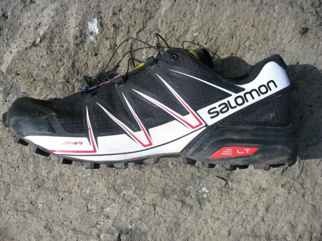 Pretty nice profile and clean Salomon lines and construction and the overlasted forefoot is a nice touch. Chunky heel really detracts though.